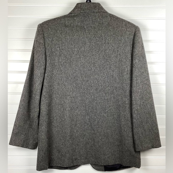 Sag Harbor Womens Wool Blazer Size 8 Gray Single Breasted Lined Preppy Academia - Picture 4 of 6